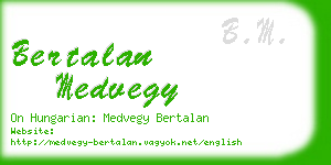 bertalan medvegy business card